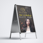 ออกแบบป้ายตั้งหน้าร้านเสริมสวย